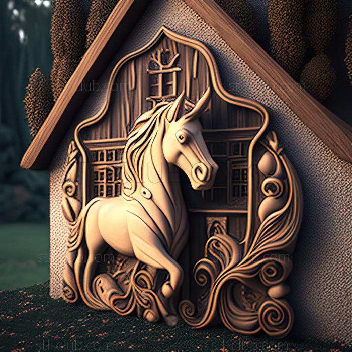 Unicorn House in the garden